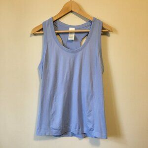 Pale Periwinkle Blue Stretchy Textured Racerback Tank Top